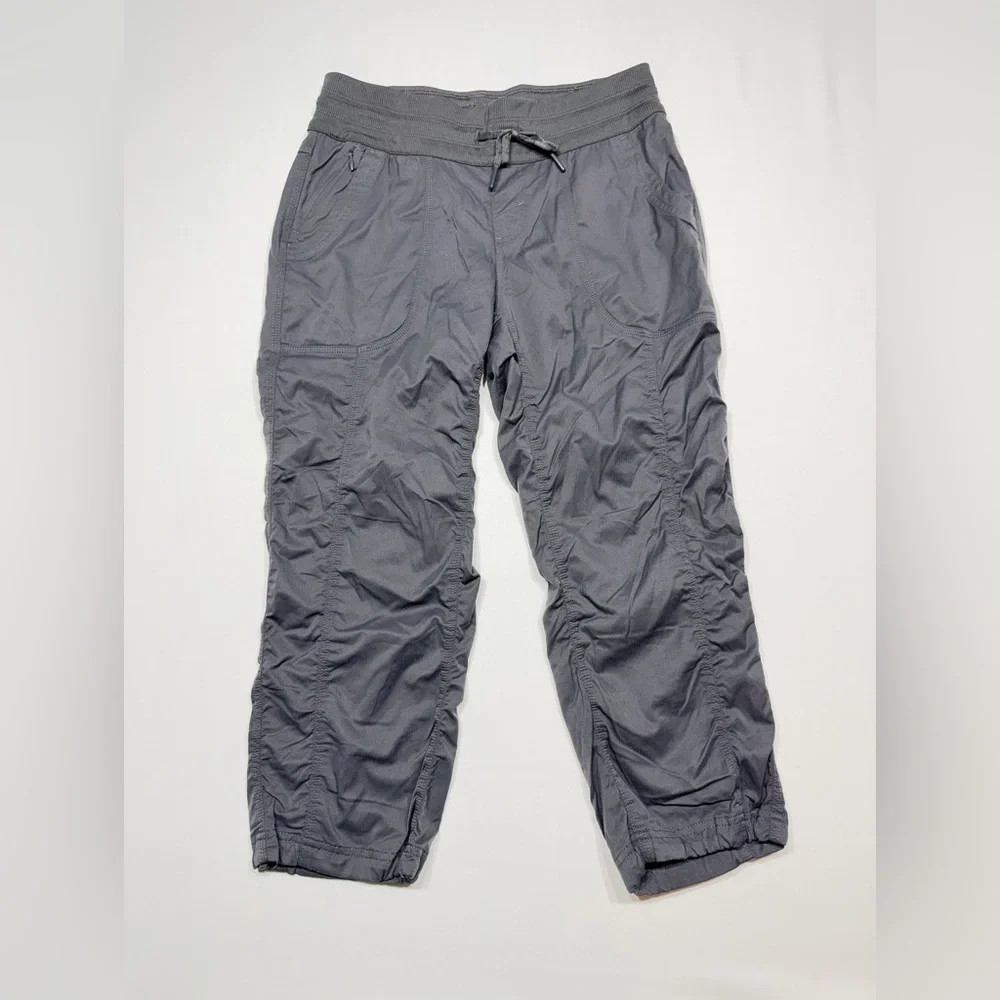 Sku#216 The North Face Women’s Gray Hiking Pants Size Small Elastic Waist - Picture 2 of 8